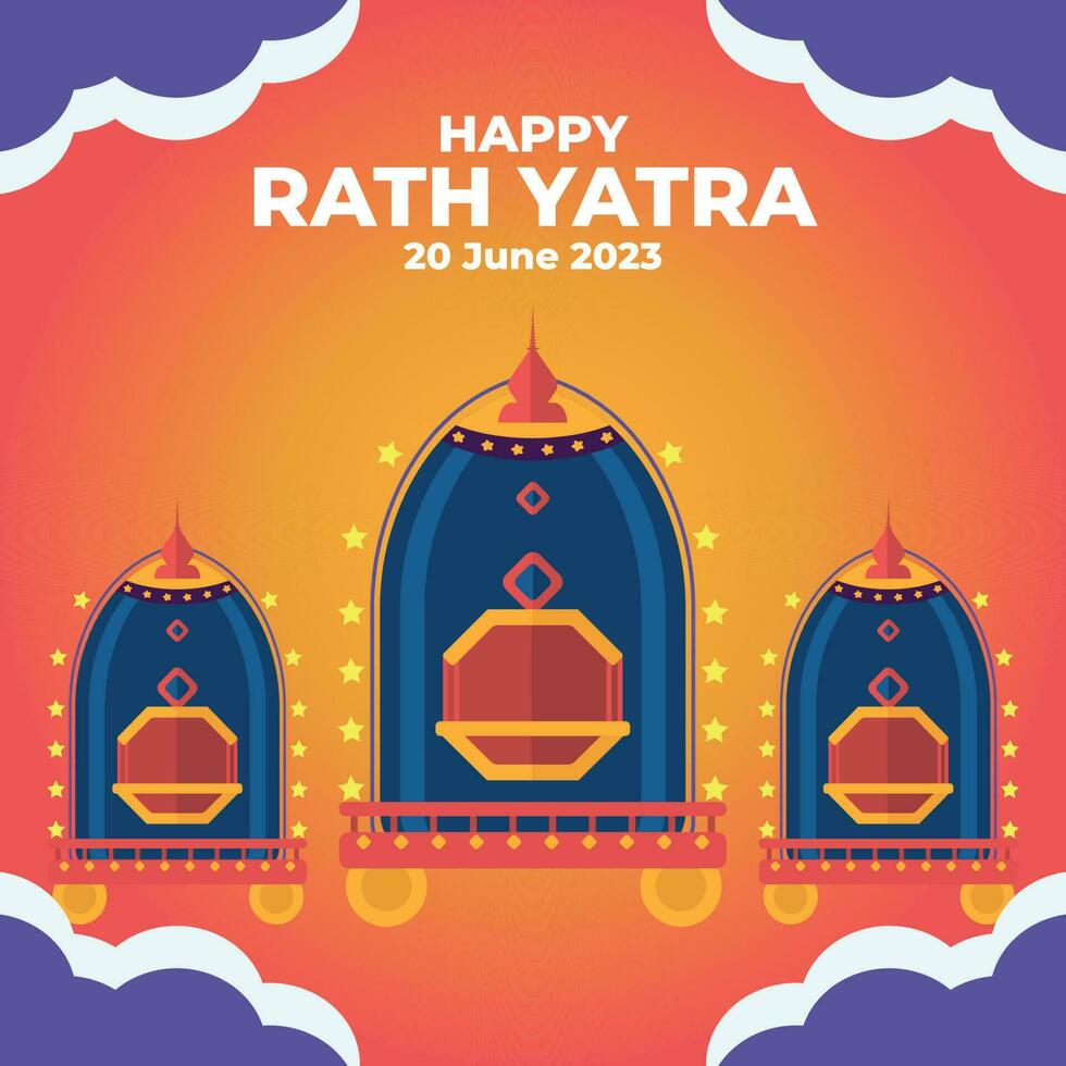 ratha yatra Inde vecteur