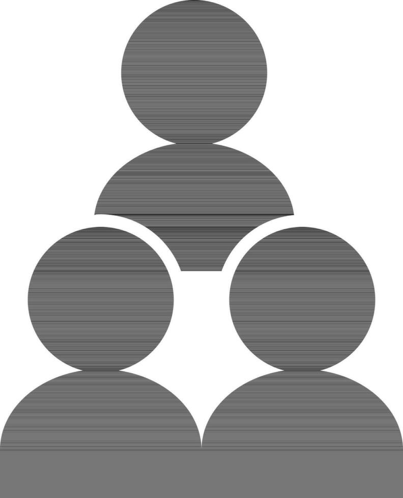 noir et blanc utilisateur icône ou symbole. vecteur