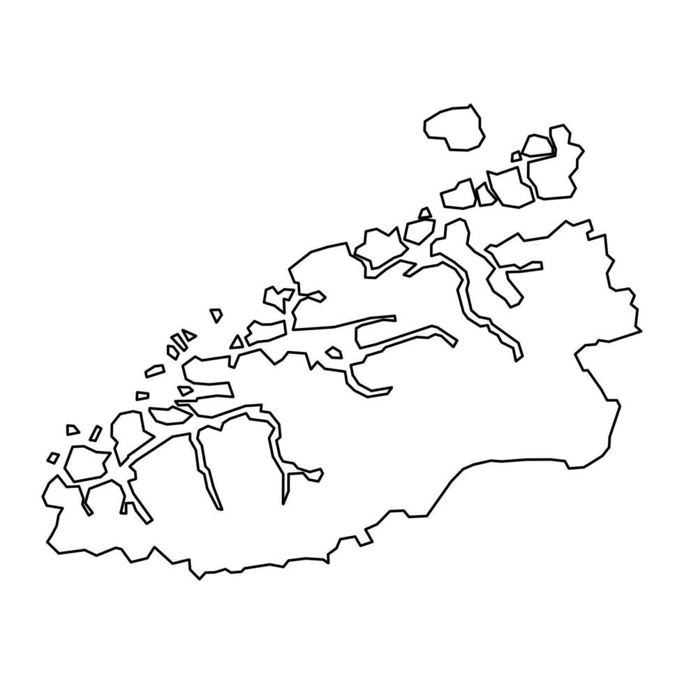 plus og romsdal comté carte, administratif Région de Norvège. vecteur illustration.