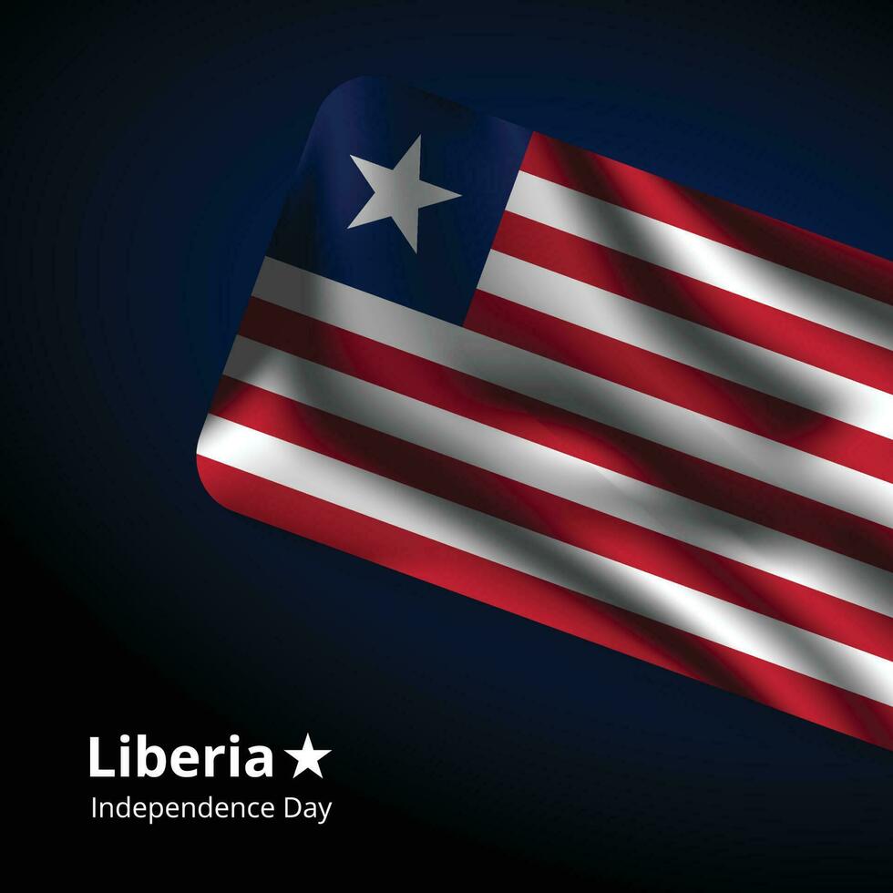 Libéria indépendance journée fête, utilisation pour bannière, social médias vecteur
