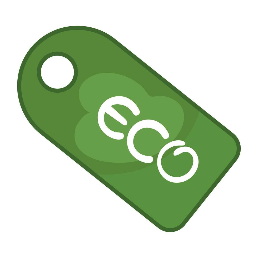 Commerce étiquette écologique durabilité icône isolé vecteur