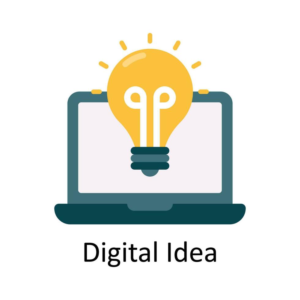 numérique idée vecteur plat icône conception illustration. éducation et apprentissage symbole sur blanc Contexte eps dix fichier