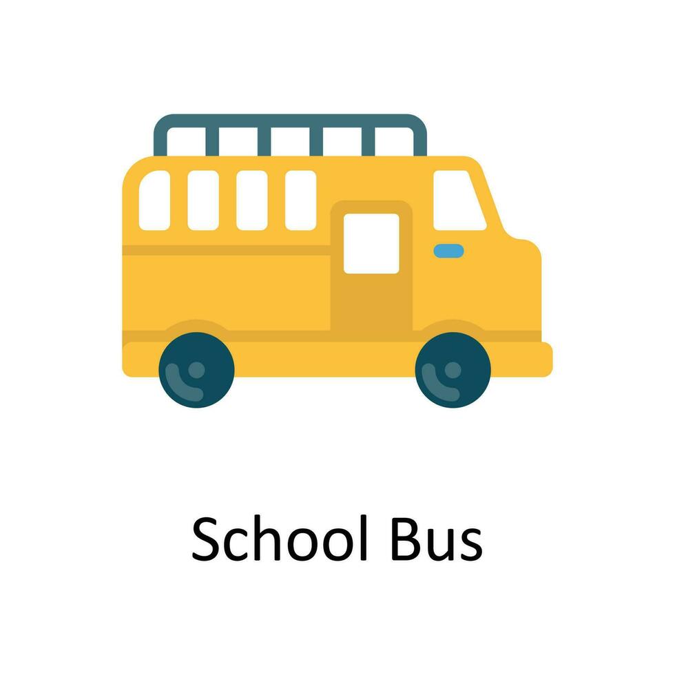école autobus vecteur plat icône conception illustration. éducation et apprentissage symbole sur blanc Contexte eps dix fichier