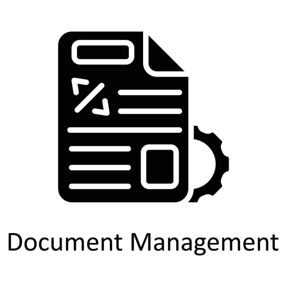document la gestion vecteur solide icône conception illustration. seo et la toile symbole sur blanc Contexte eps dix fichier