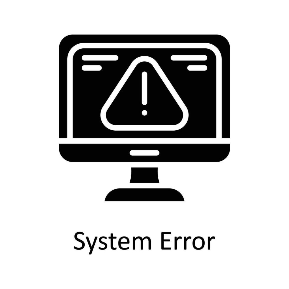 système Erreur vecteur solide icône conception illustration. utilisateur interface symbole sur blanc Contexte eps dix fichier