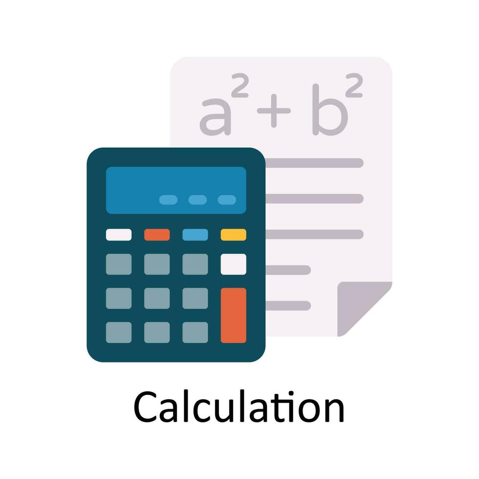 calcul vecteur plat icône conception illustration. éducation et apprentissage symbole sur blanc Contexte eps dix fichier