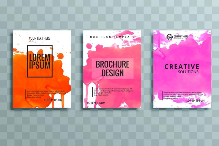 ensemble de brochures commerciales modernes vecteur