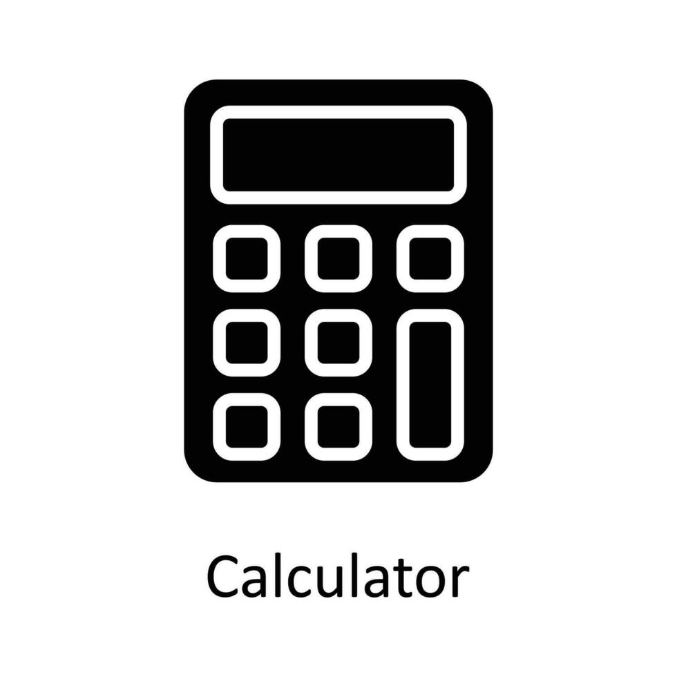 calculatrice vecteur solide icône conception illustration. utilisateur interface symbole sur blanc Contexte eps dix fichier