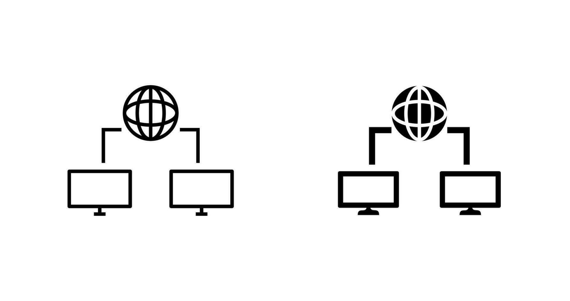 icône de vecteur de connectivité internet unique