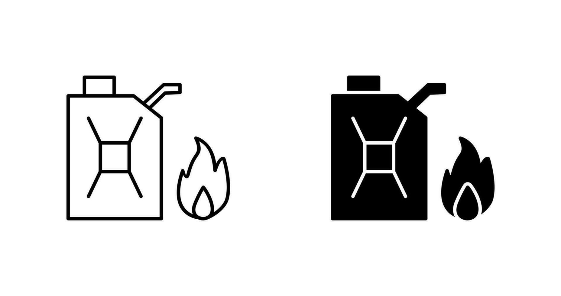 icône de vecteur de carburant unique pour feu