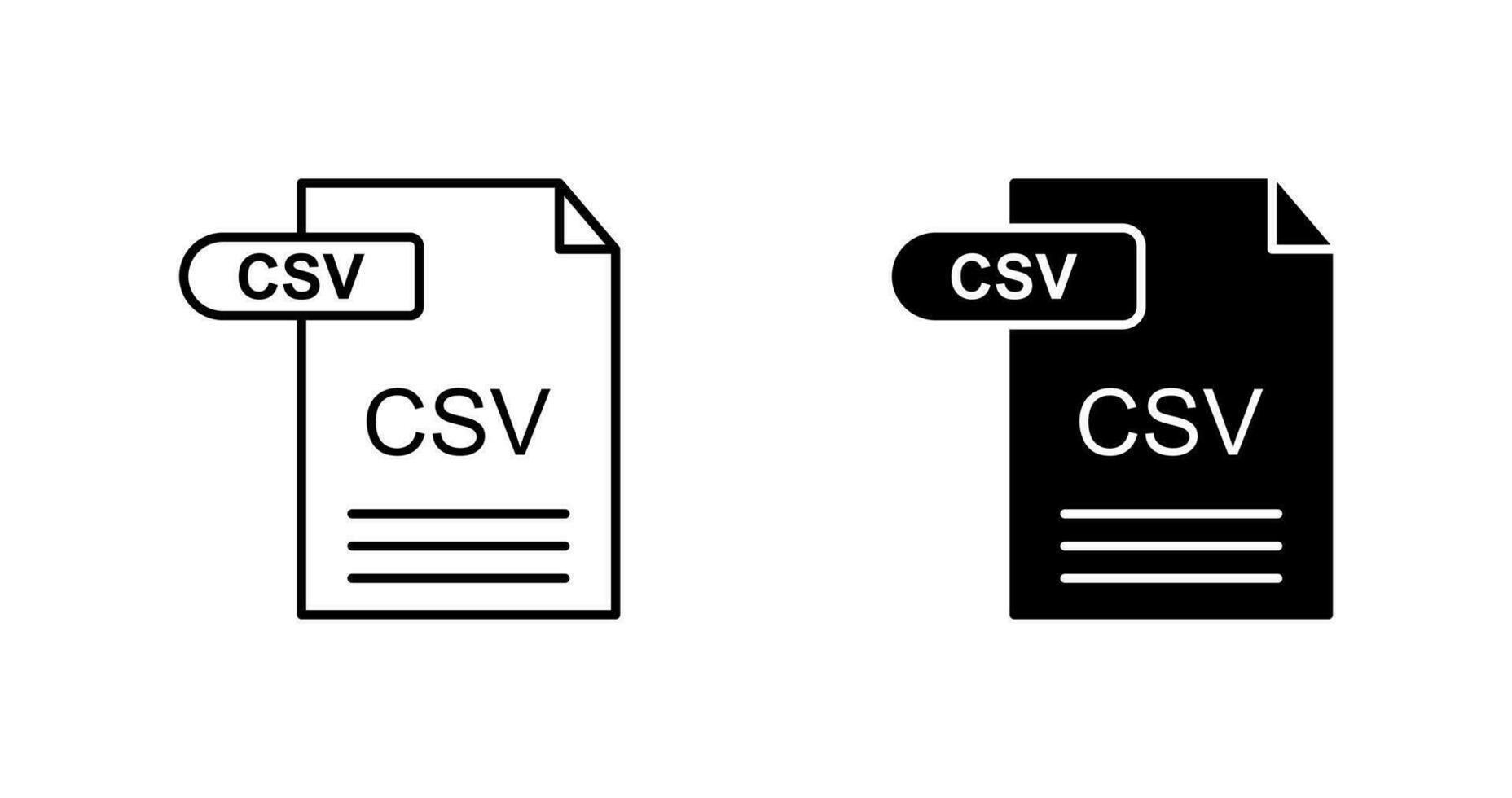 icône de vecteur csv