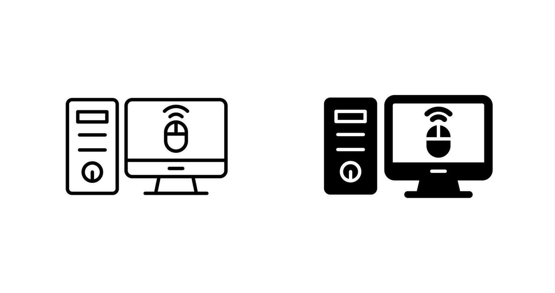 icône de vecteur d'ordinateur de bureau