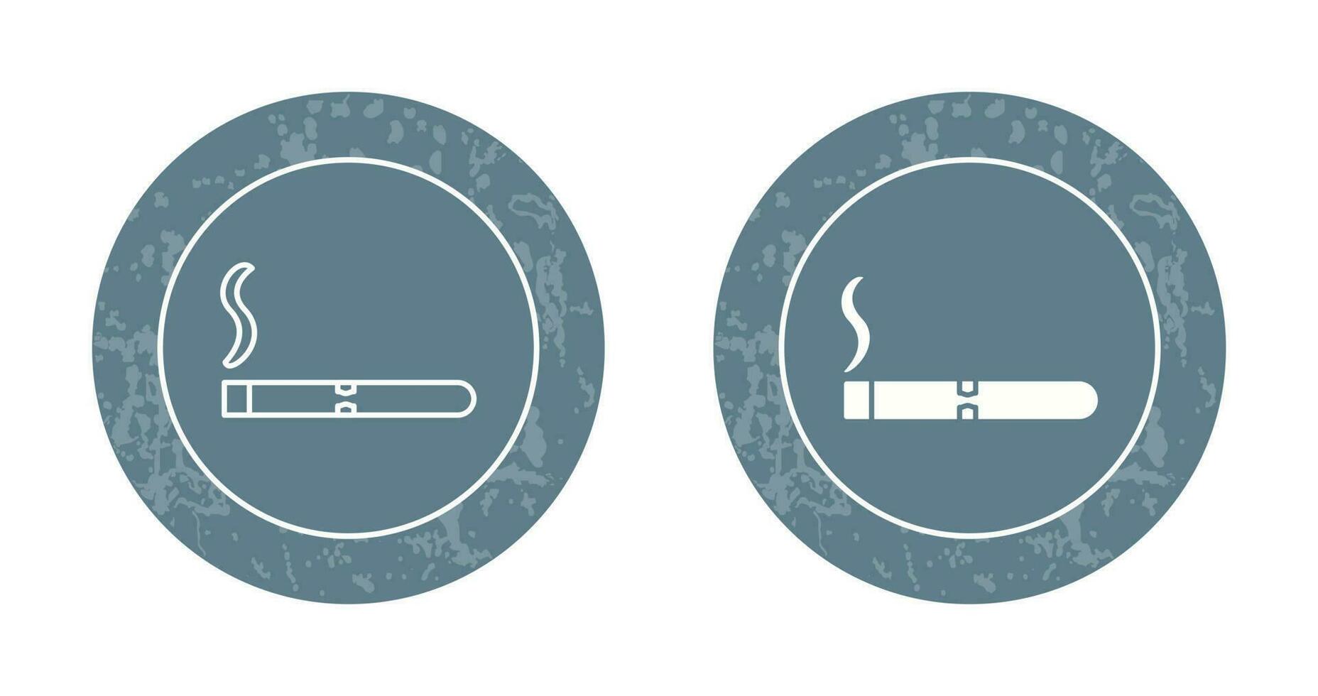 icône de vecteur de cigare allumé unique