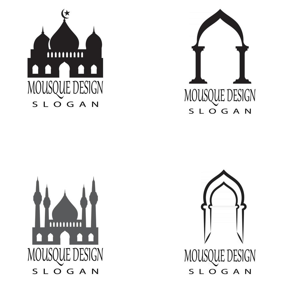 mosquée logo modèle vecteur symbole illustration design