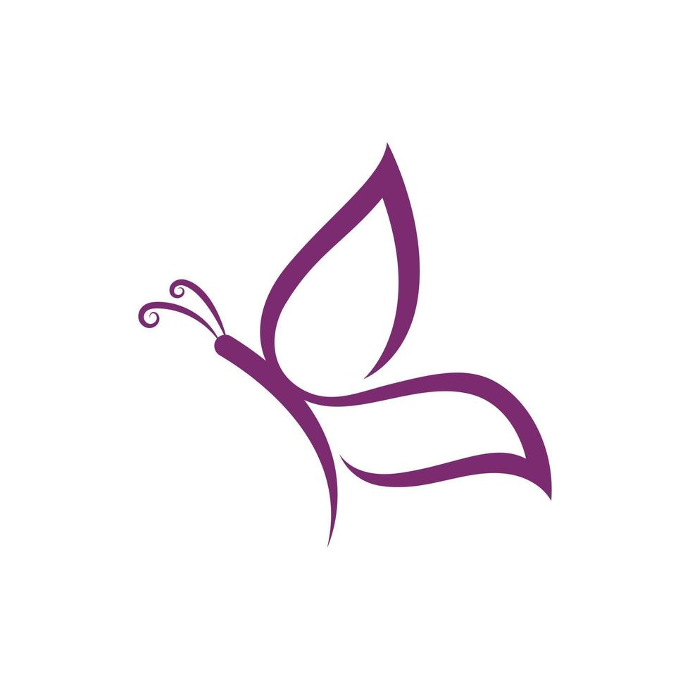 modèle de vecteur de beauté papillon logo
