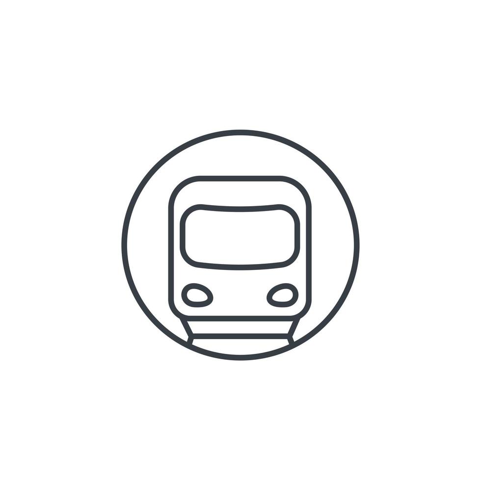 Icône de ligne de métro ou de métro sur blanc vecteur