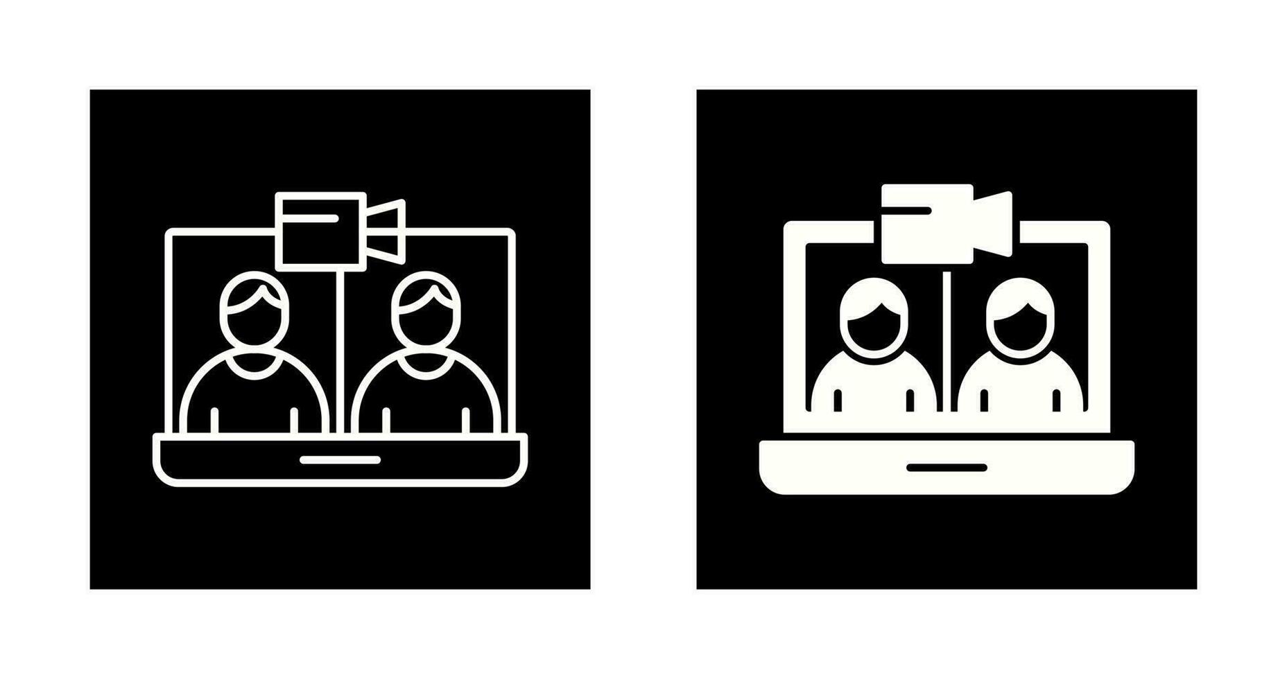 icône de vecteur de vidéoconférence