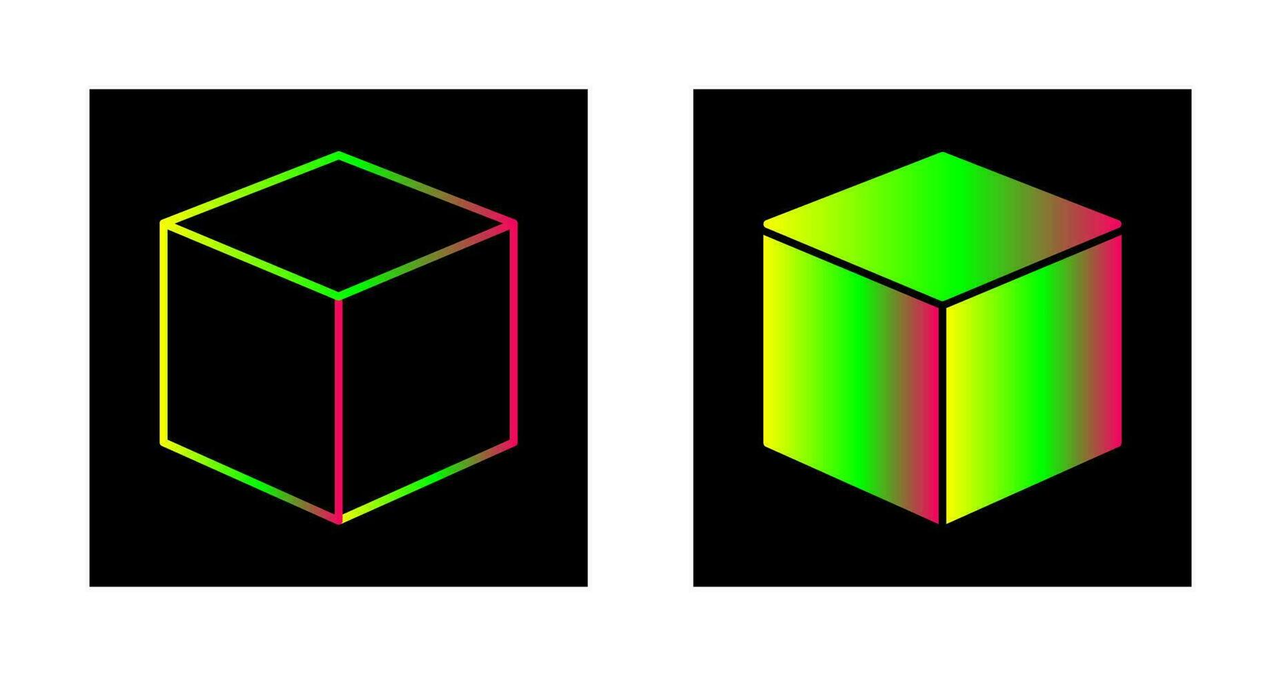 icône de vecteur de conception cubique