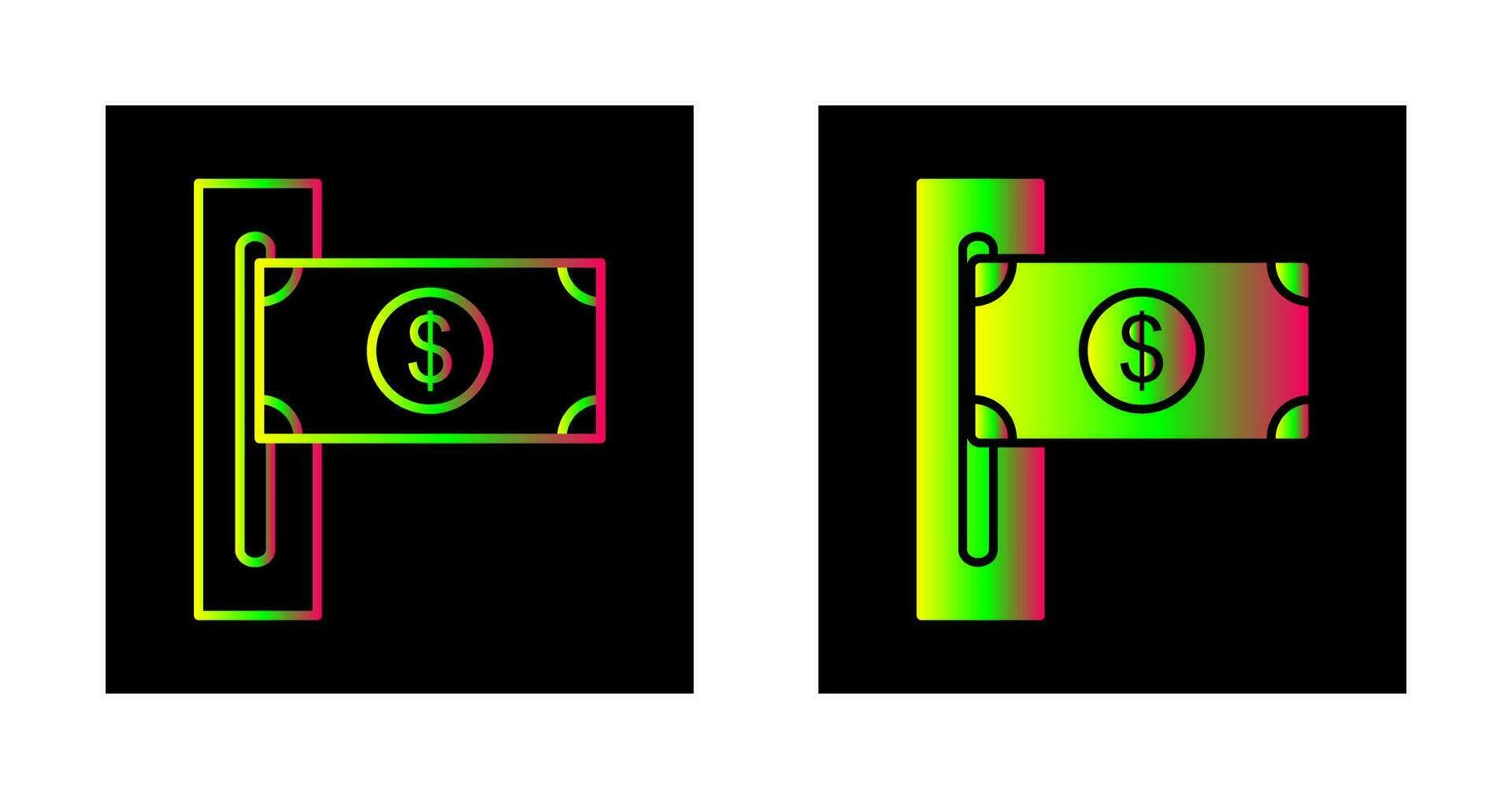 icône de vecteur de fente de billets