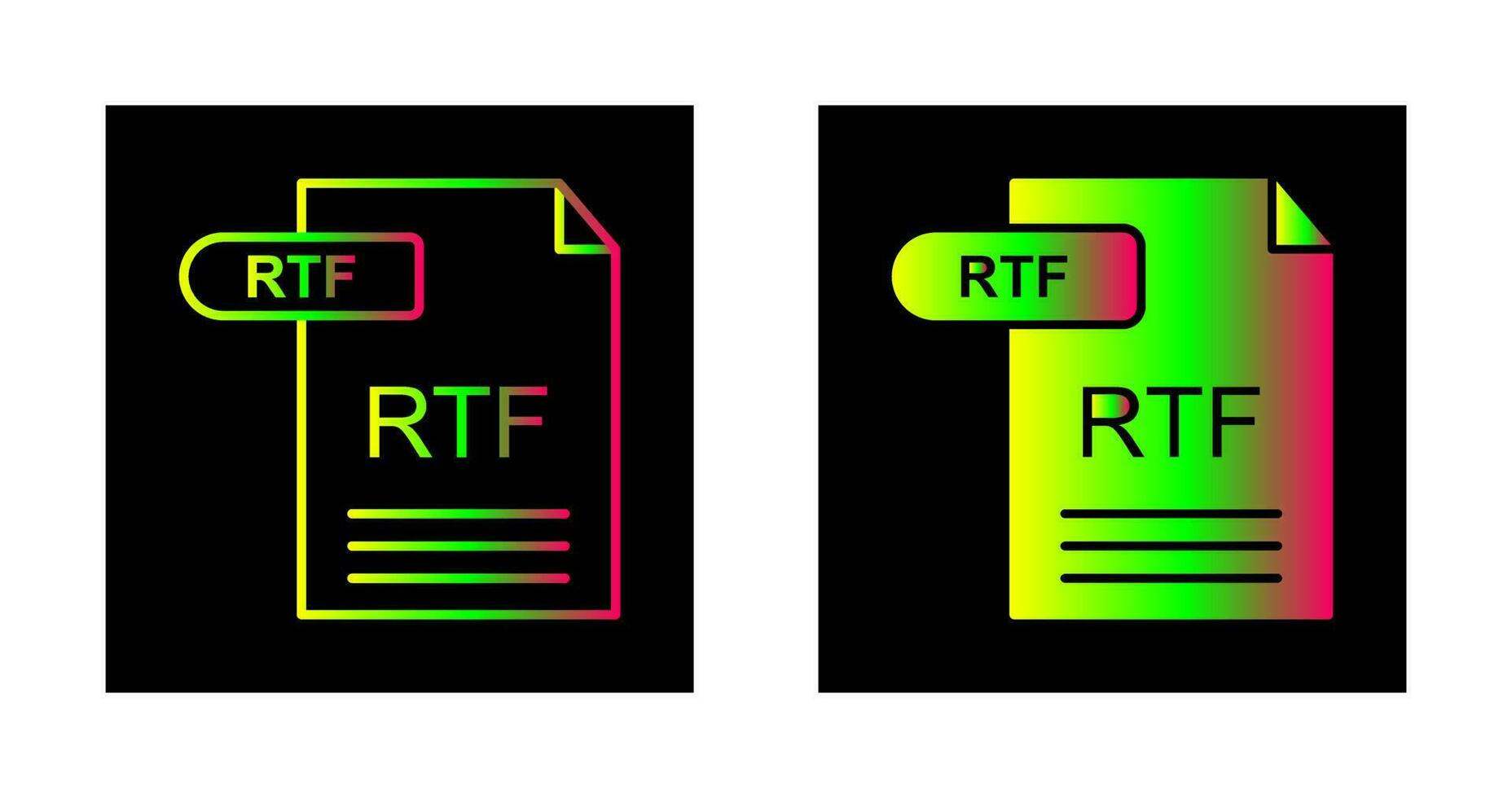 icône de vecteur rtf