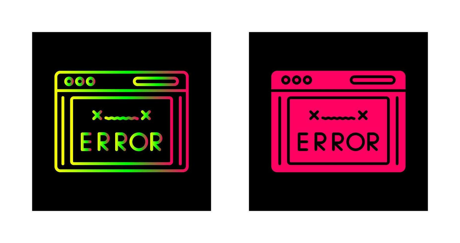 icône de vecteur de code d'erreur