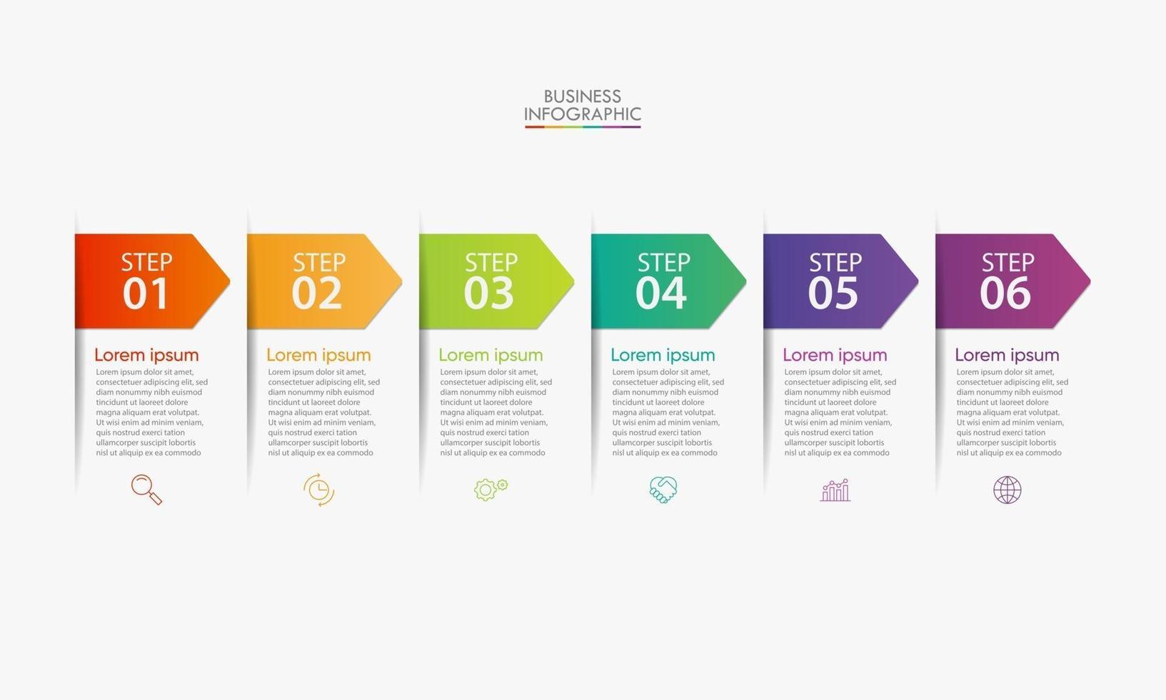 icônes infographiques de chronologie de visualisation de données commerciales conçues pour le modèle de fond abstrait vecteur