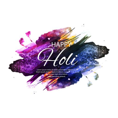 Happy Holi coloré fond magnifique festival vecteur