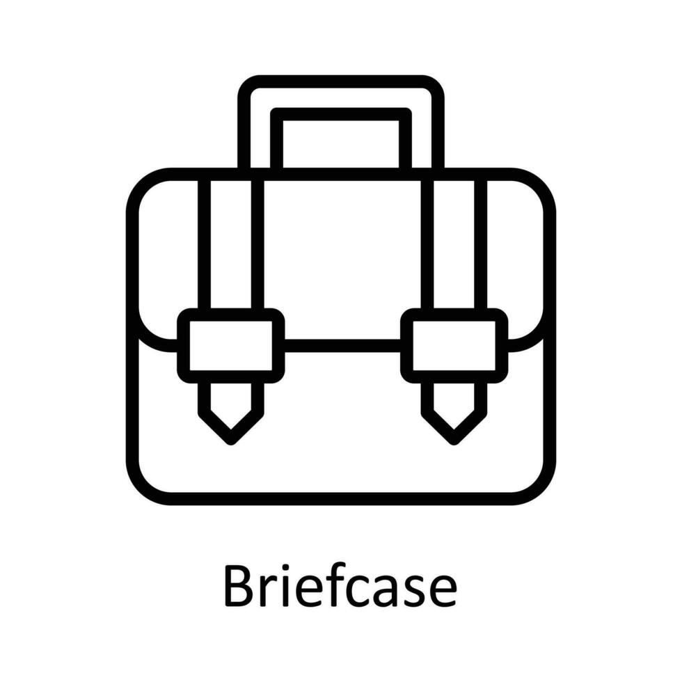 mallette vecteur contour icône conception illustration. utilisateur interface symbole sur blanc Contexte eps dix fichier