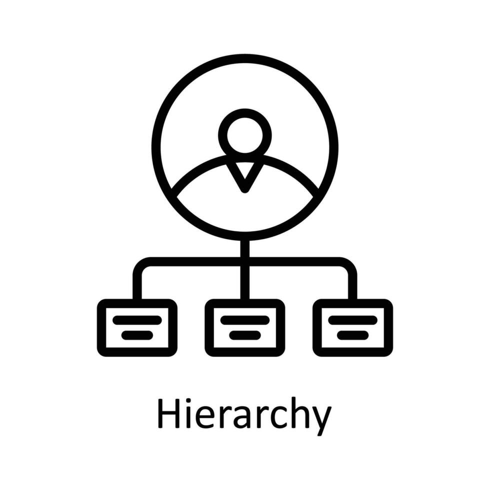 hiérarchie vecteur contour icône conception illustration. utilisateur interface symbole sur blanc Contexte eps dix fichier