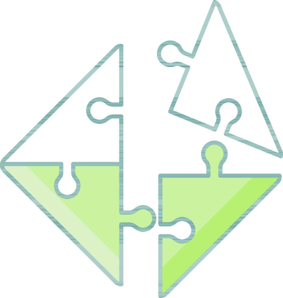 illustration de rhombe forme puzzle icône dans plat style. vecteur