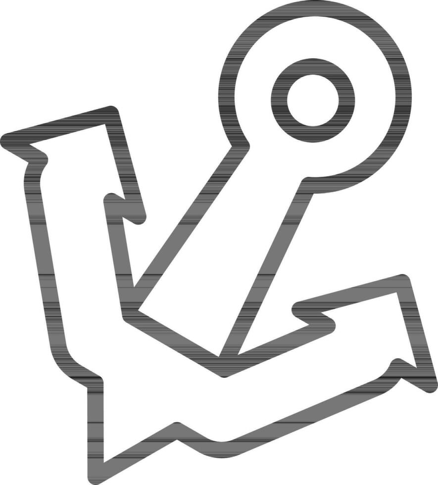 illustration de ancre icône dans linéaire style. vecteur