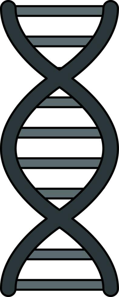 illustration de ADN structure icône dans blanc et gris couleur. vecteur