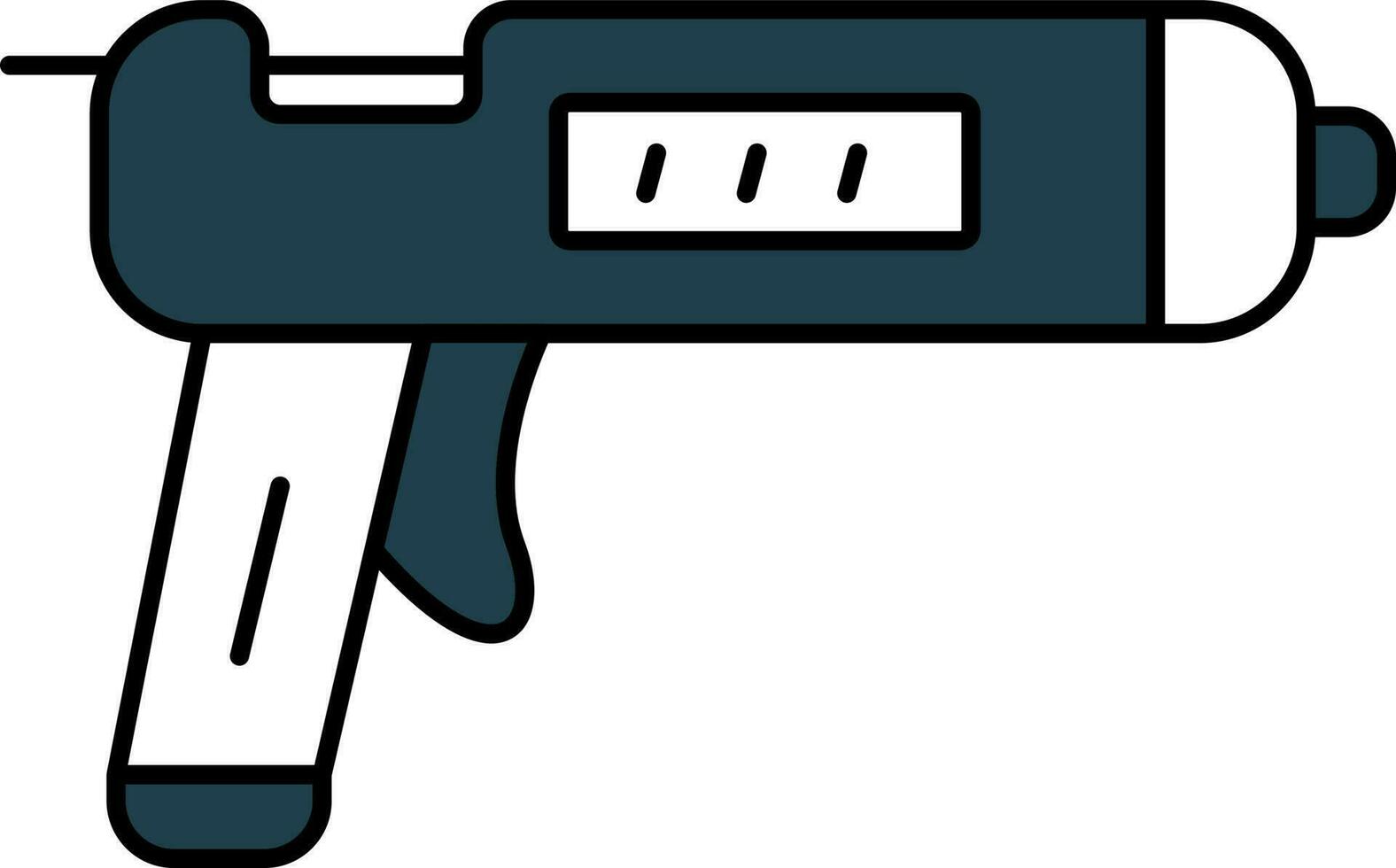 la colle pistolet icône dans sarcelle bleu et blanc couleur. vecteur