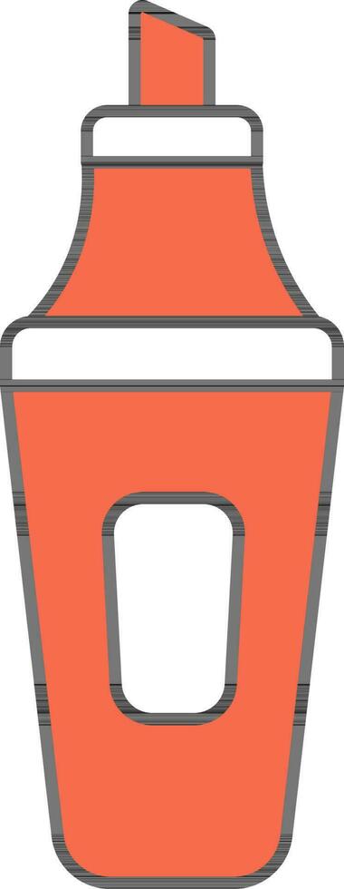 surligneur stylo icône dans Orange et blanc couleur. vecteur