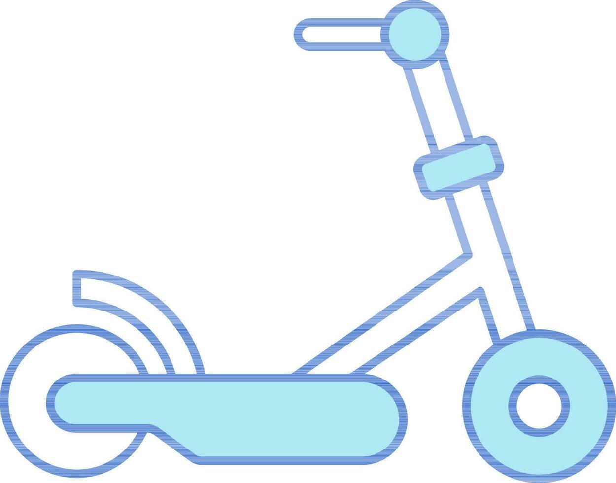 donner un coup scooter icône dans bleu et blanc couleur. vecteur