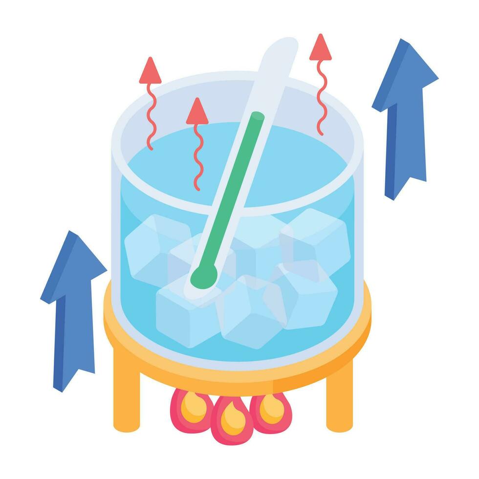 isométrique icône de laboratoire expérience vecteur