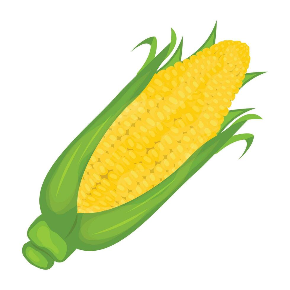 dessin animé style icône pour blé sur le épi est présenté ici vecteur