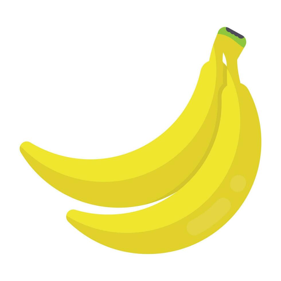 une singes préféré fruit dans longue structure, cette est banane vecteur