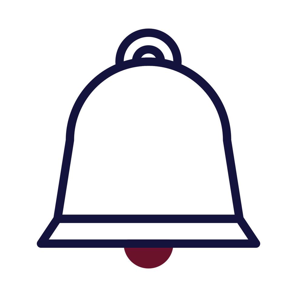 cloche icône bichromie bordeaux marine Couleur Pâques symbole illustration. vecteur