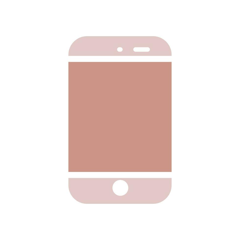 plat mobile téléphone icône symbole vecteur illustration