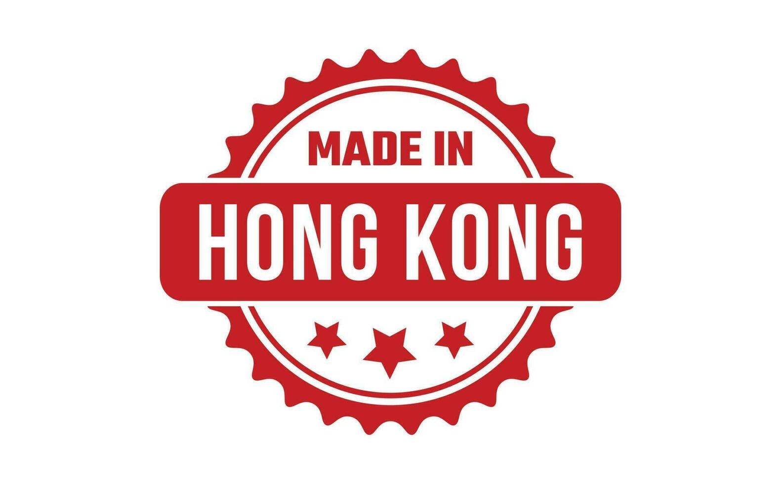 fabriqué dans Hong kong caoutchouc timbre vecteur