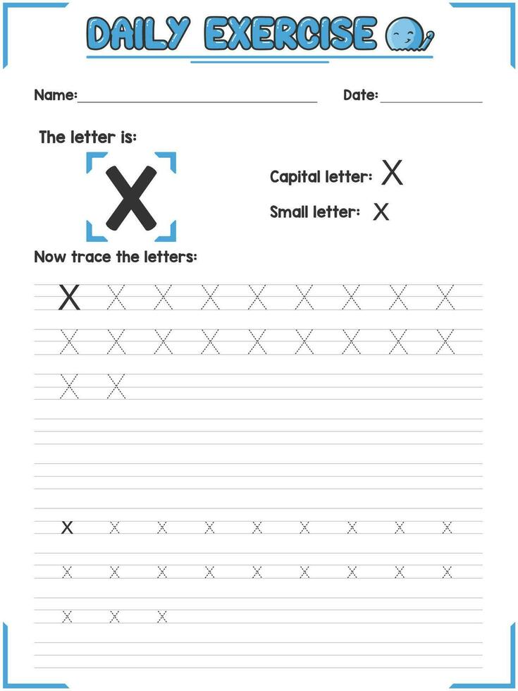 cursive alphabet lettre tracé entraine toi et écriture exercice pour primaire et Jardin d'enfants école des gamins vecteur