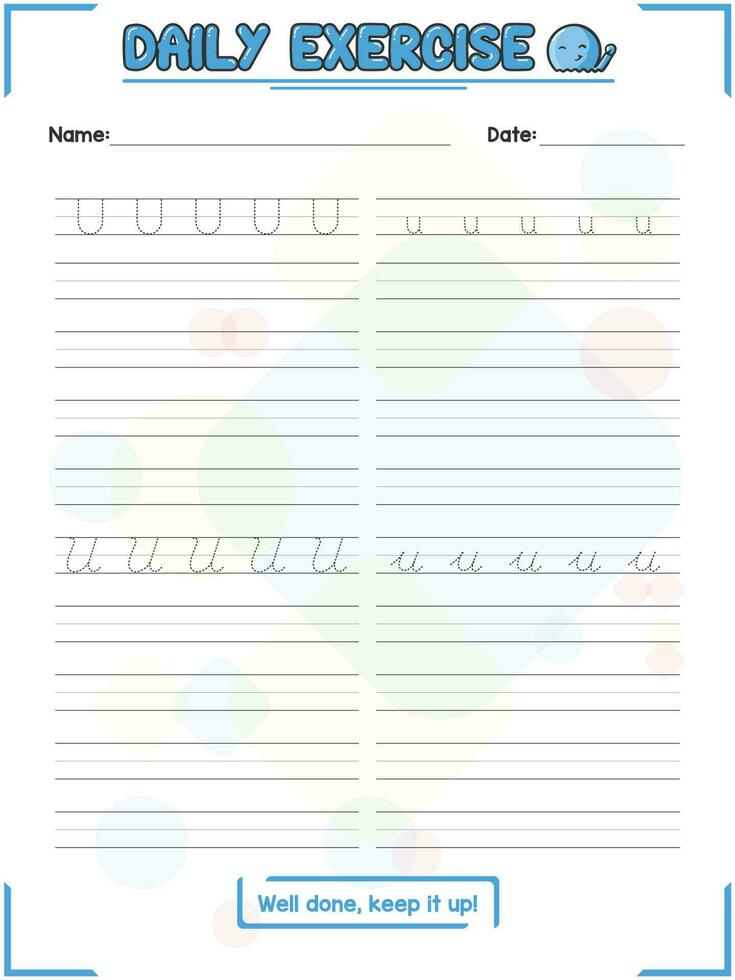 retour à école ordinaire et cursive alphabet lettre tracé entraine toi et écriture exercice pour primaire et Jardin d'enfants des gamins vecteur