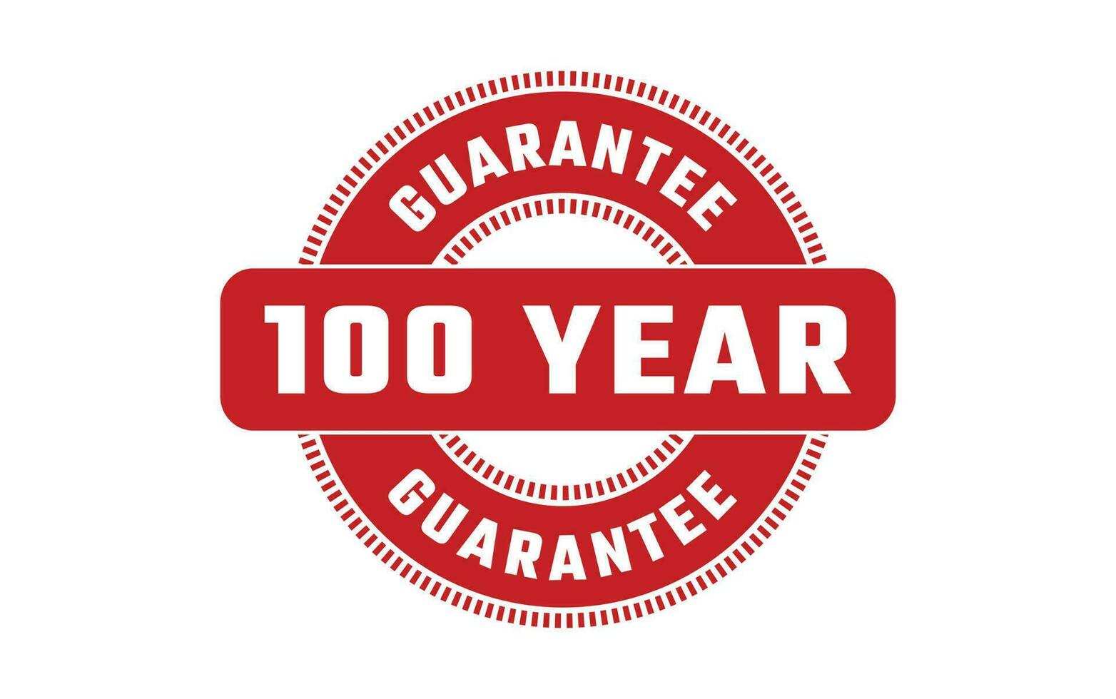 100 année garantie caoutchouc timbre vecteur