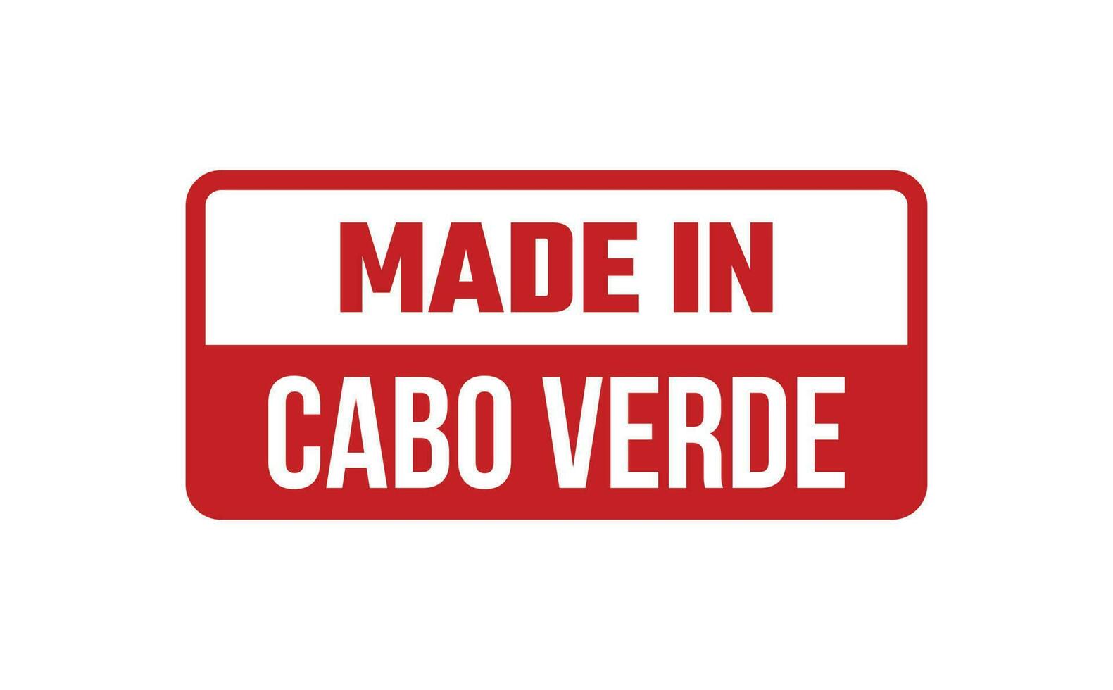 fabriqué dans cabo verde caoutchouc timbre vecteur