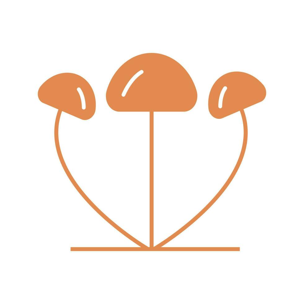 plat champignon icône symbole vecteur illustration