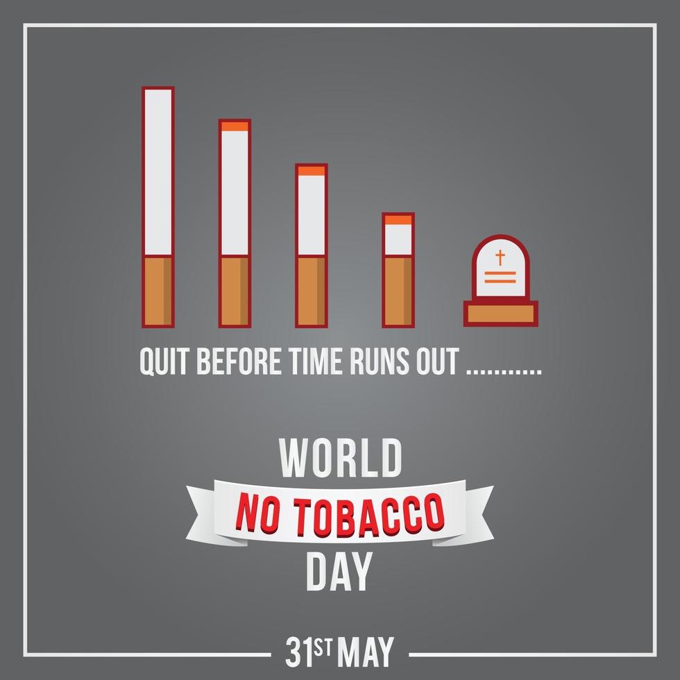 illustration vectorielle de la journée mondiale sans tabac vecteur