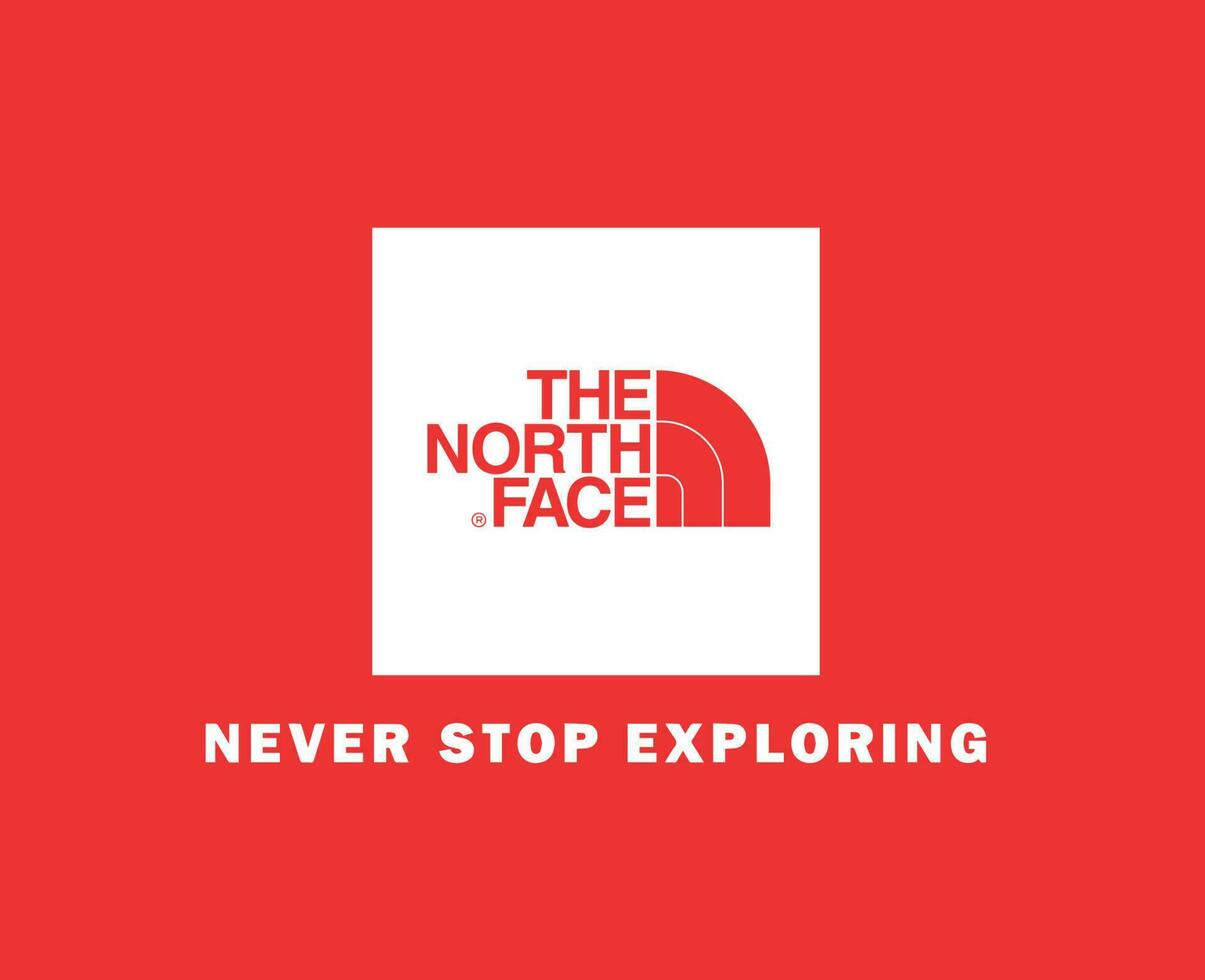 le Nord visage marque logo symbole blanc vêtements conception icône abstrait vecteur illustration avec rouge Contexte