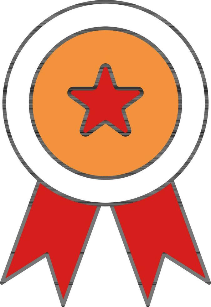 étoile badge médaille coloré icône. vecteur