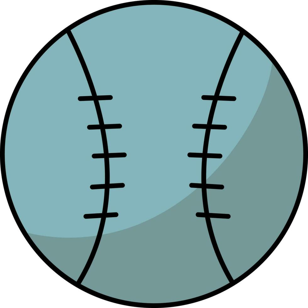 bleu base-ball plat icône sur blanc Contexte. vecteur